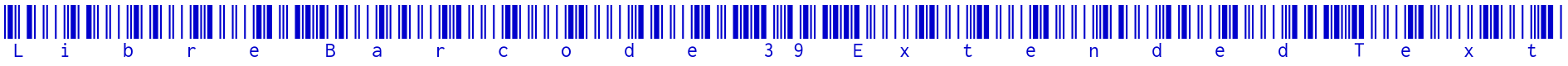 Libre Barcode 39 Extended Text fonte